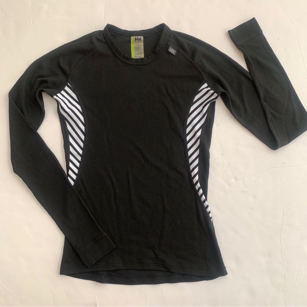 Helly Hansen Black and White Long Sleeve Top